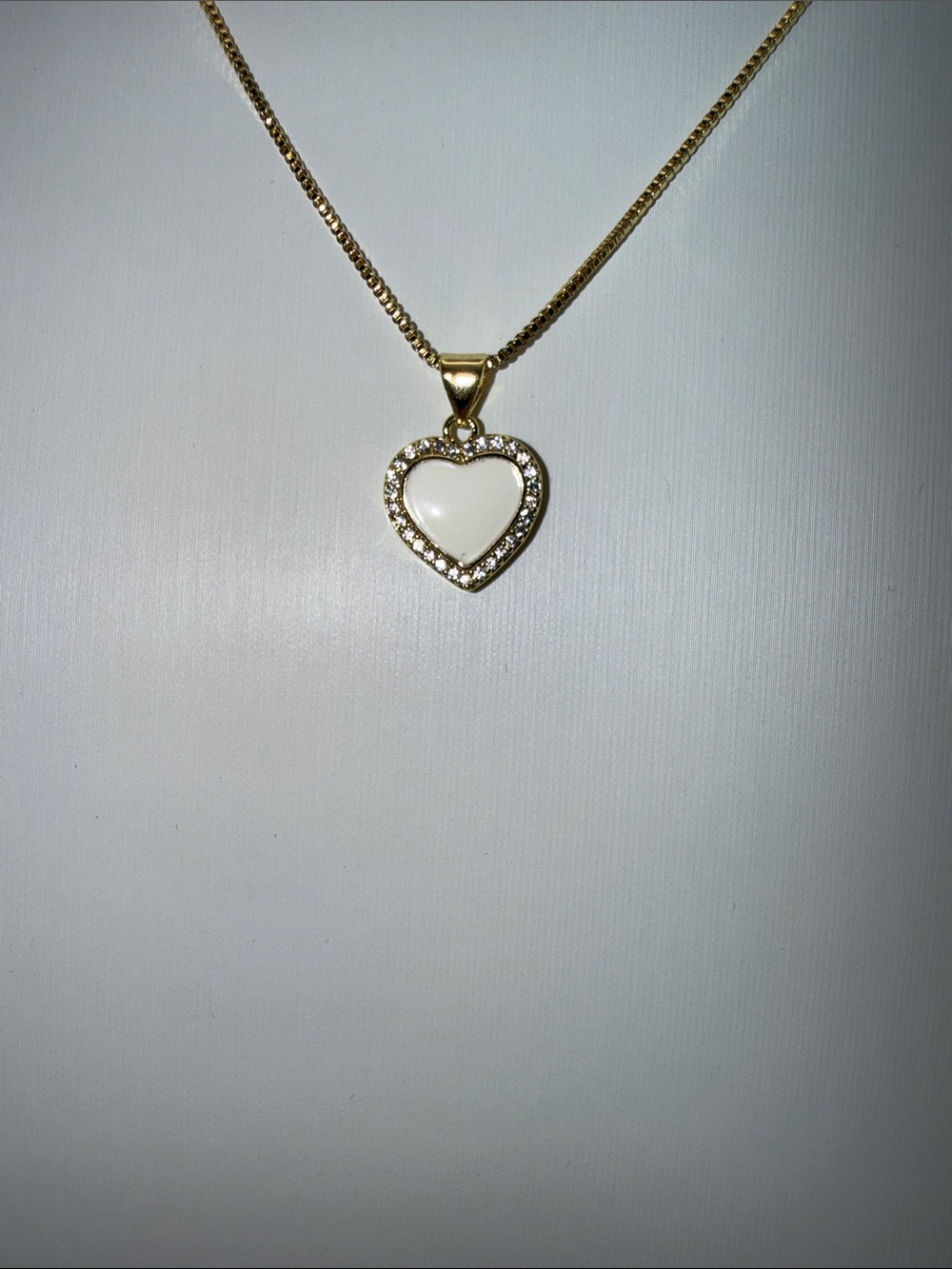 18K Gold Dipped Heart Pendant Necklace with AAA CZ
